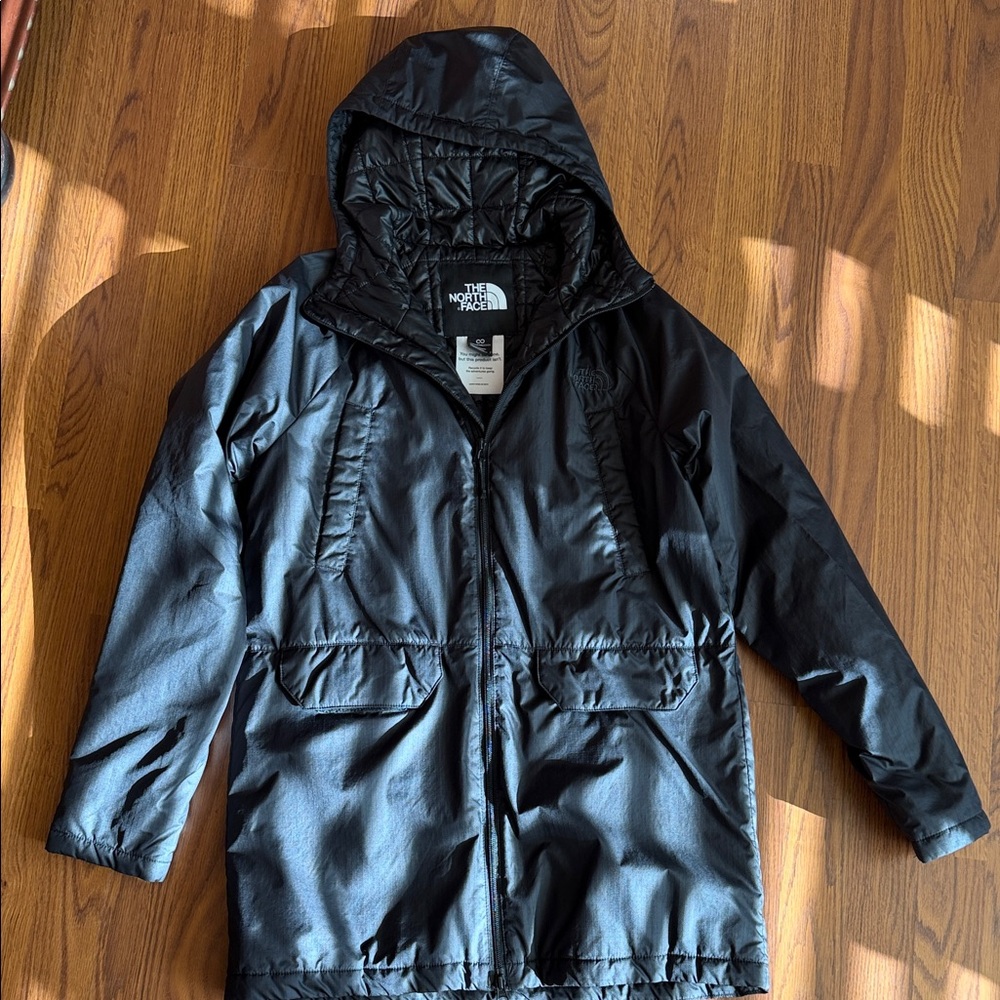 The North Face Black Full-Zip Hooded Coat